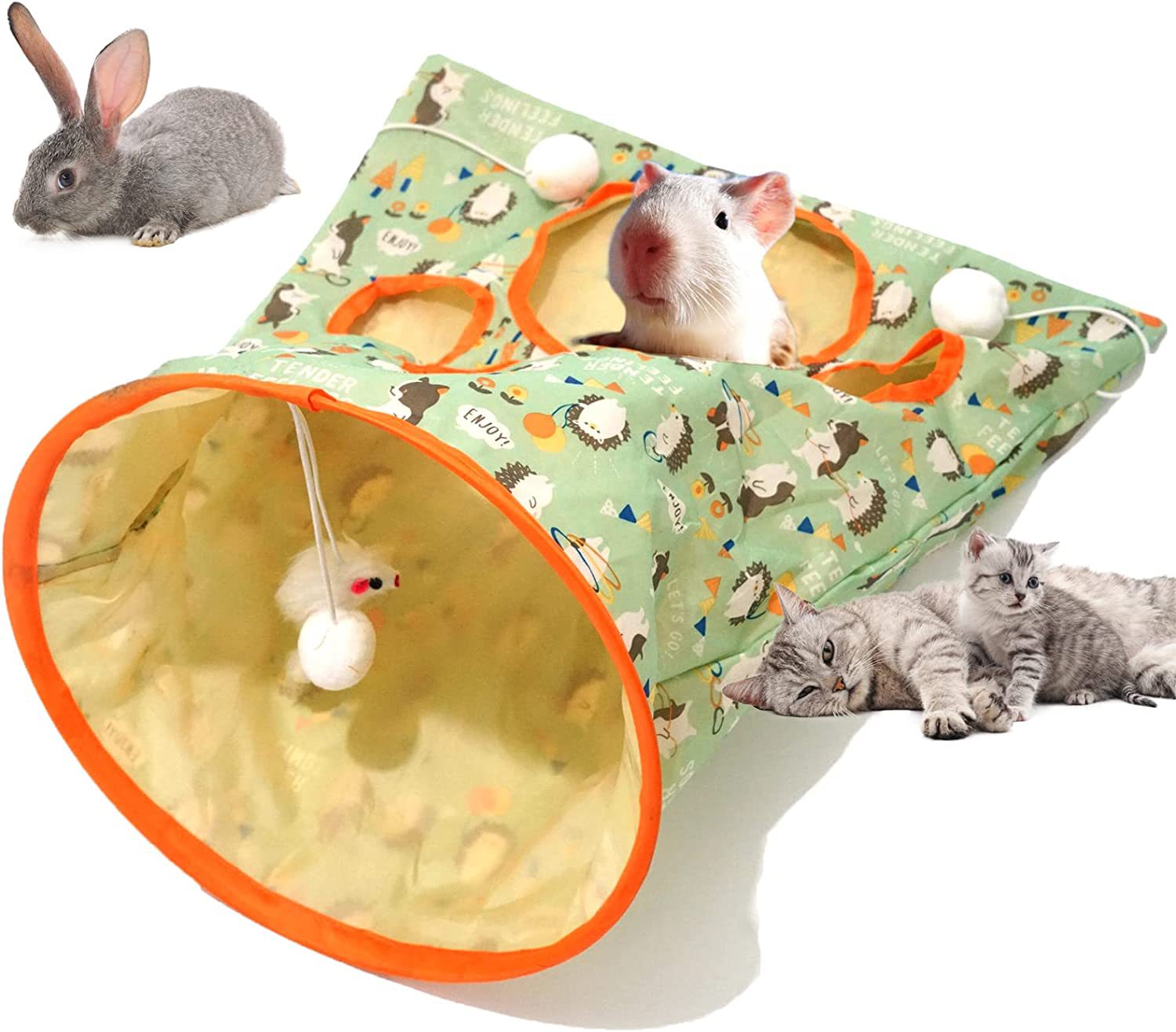 New Arrival Hot Sale Cat Diamond Bag Cat Tunnel Rolling Dragon With Ringing Paper Cat A Facility For Children To Bore Cat Interactive Play Cat Toy Factory display picture 3