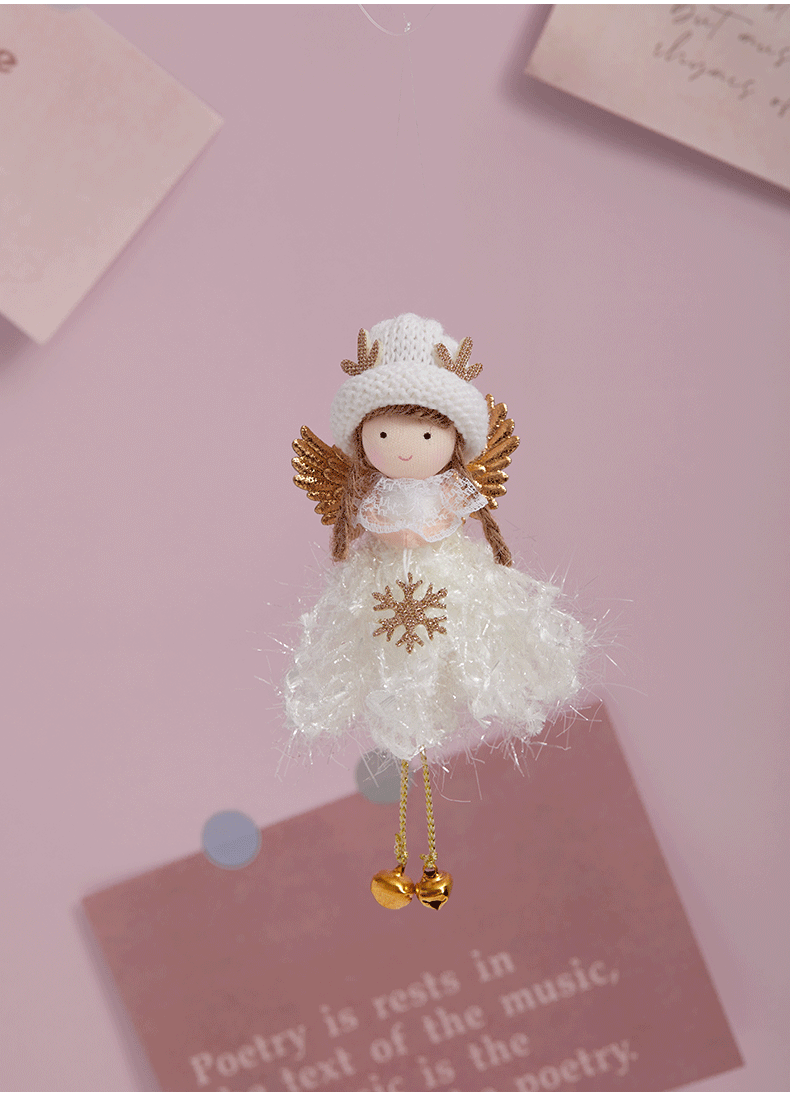 Christmas Angel Cloth Plush Party Hanging Ornaments 1 Piece display picture 2