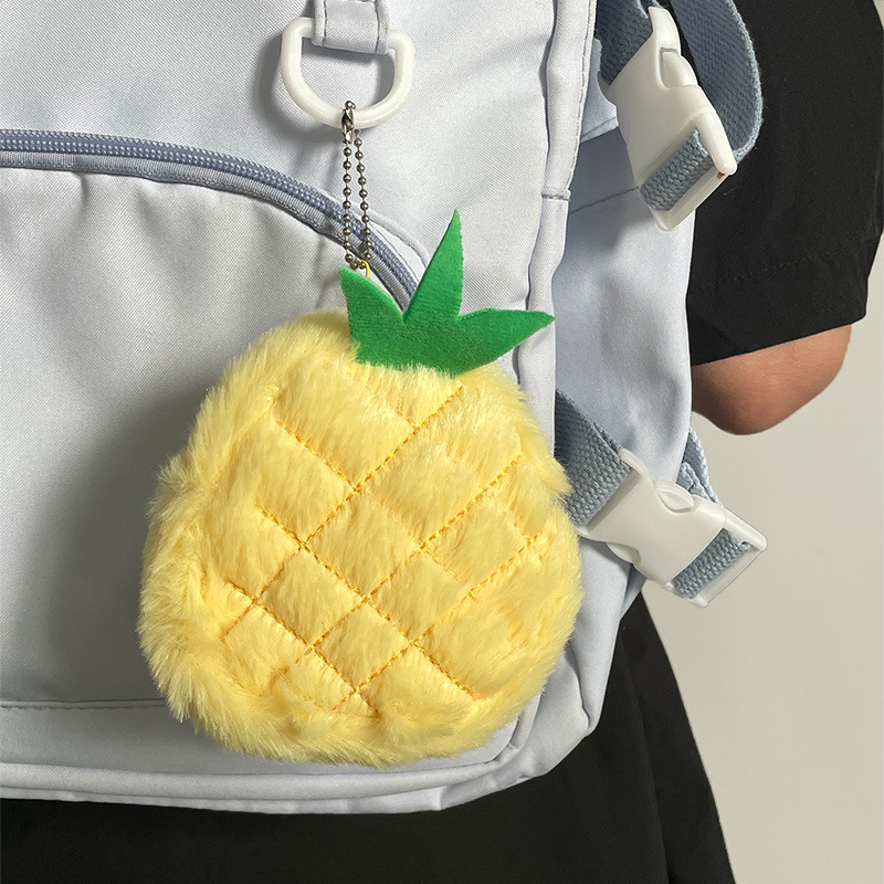 Fruit Pattern Unisex Fruit PP Cotton Plush Zipper Coin Purses