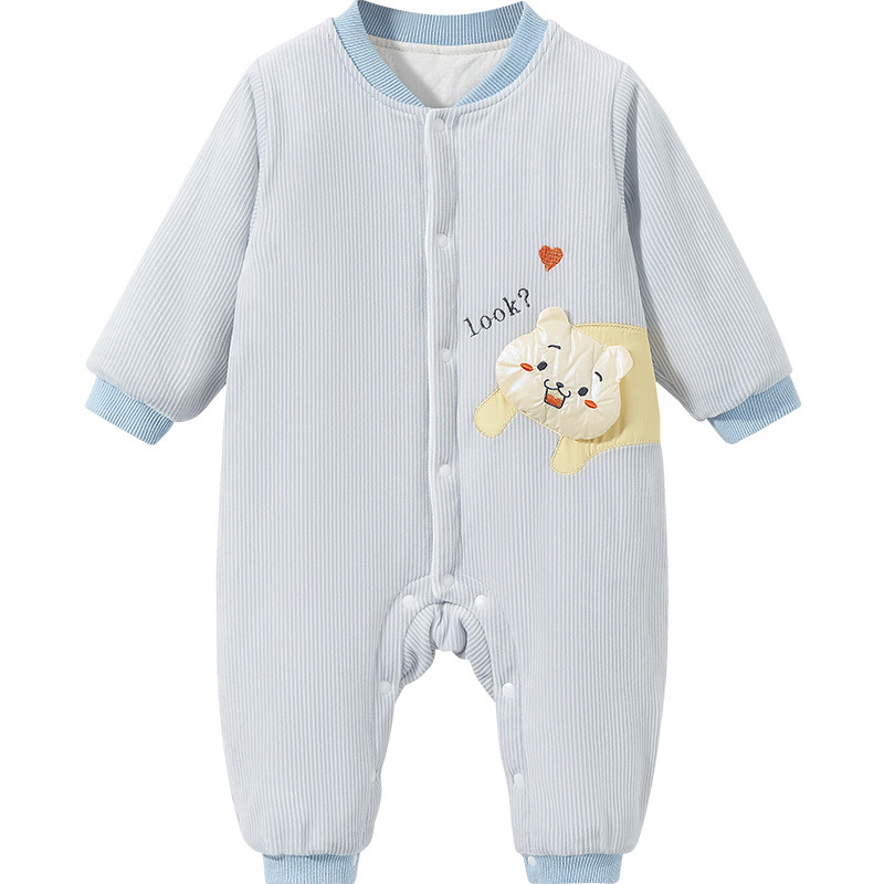 Mono de bebé Otoño e Invierno recién nacido acolchado Delgado engrosado traje de mameluco cálido para hombres y mujeres ropa de salida ropa de invierno para bebés