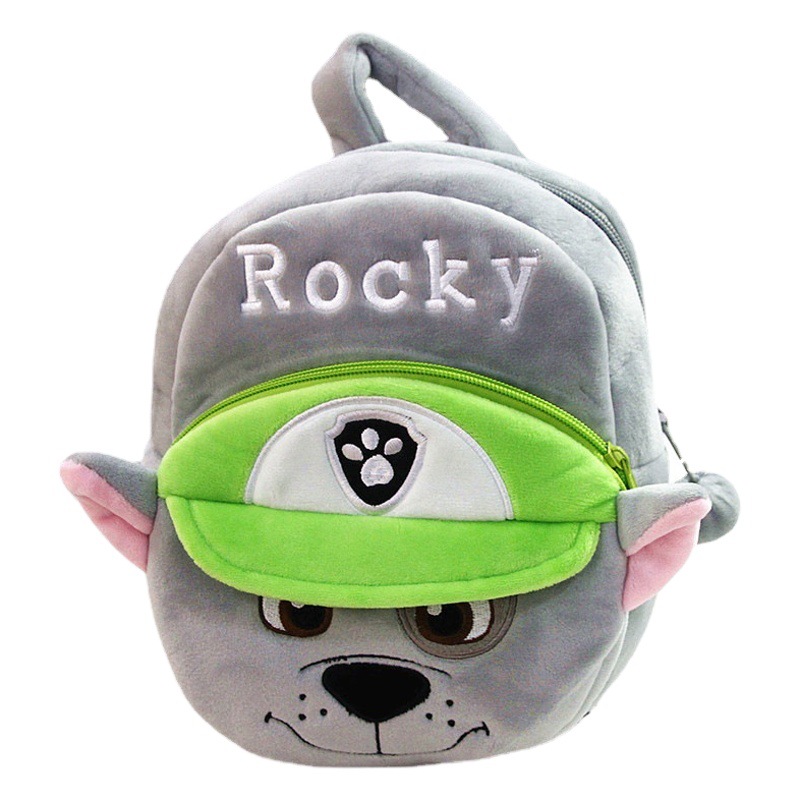 Kindergarten 1-3-6 años mochila para niños mochila de equipo de perro de peluche lindo mochila de equipo Wangwang de dibujos animados