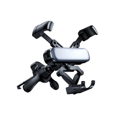 Car Mount for Mobile Phone: Car phone holder - expandable-arm-width-foldable-screen-mobile-phone-available-triangular-air-outlet-hook