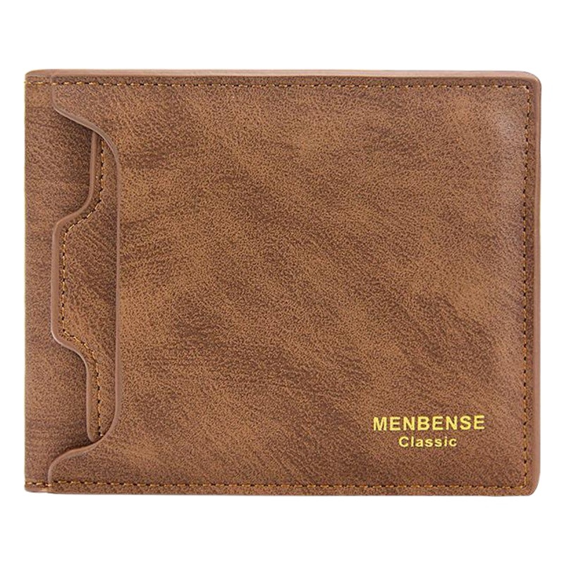 MenBense nueva cartera de los hombres de moda corta bolsa de los hombres ocasionales multi-tarjeta ranura tarjeta de dibujo corto billetera de los hombres