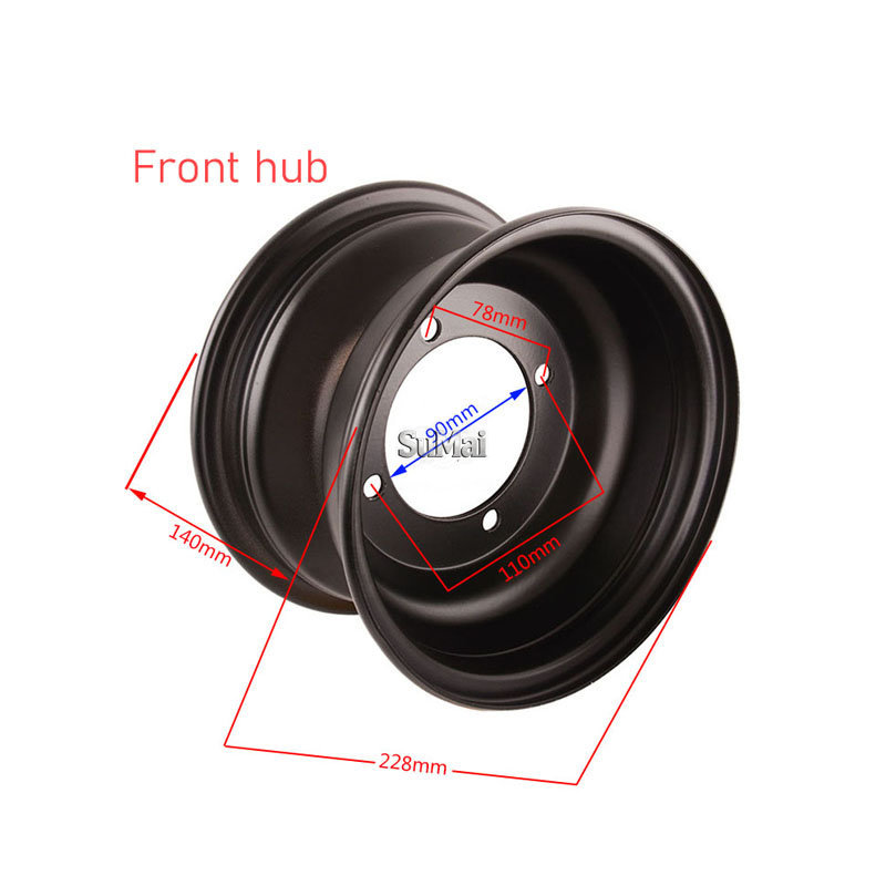 Atv Atv Accessories 19X7.00-8 Tire Rim 18X9.5-8 Four-Wheel Vehicle Steel Rim Four-Hole Wheel Hub