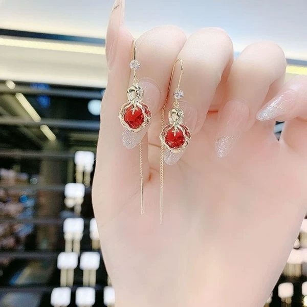 Red earrings