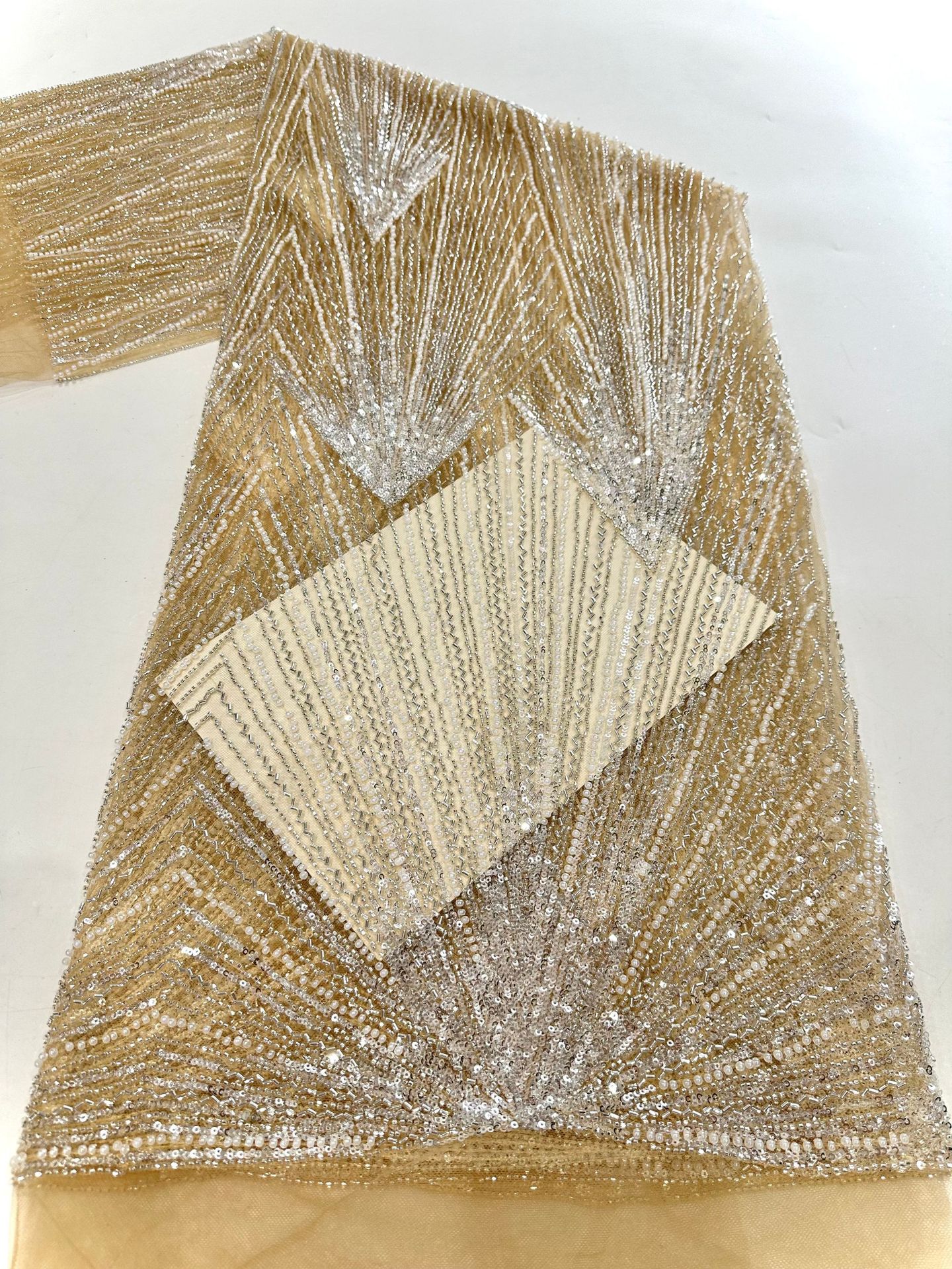 Beads lace tejido de encaje industria pesada África cuentas de burbujas tubo de cuentas lentejuelas bordado encaje vestido de novia tejido bordado