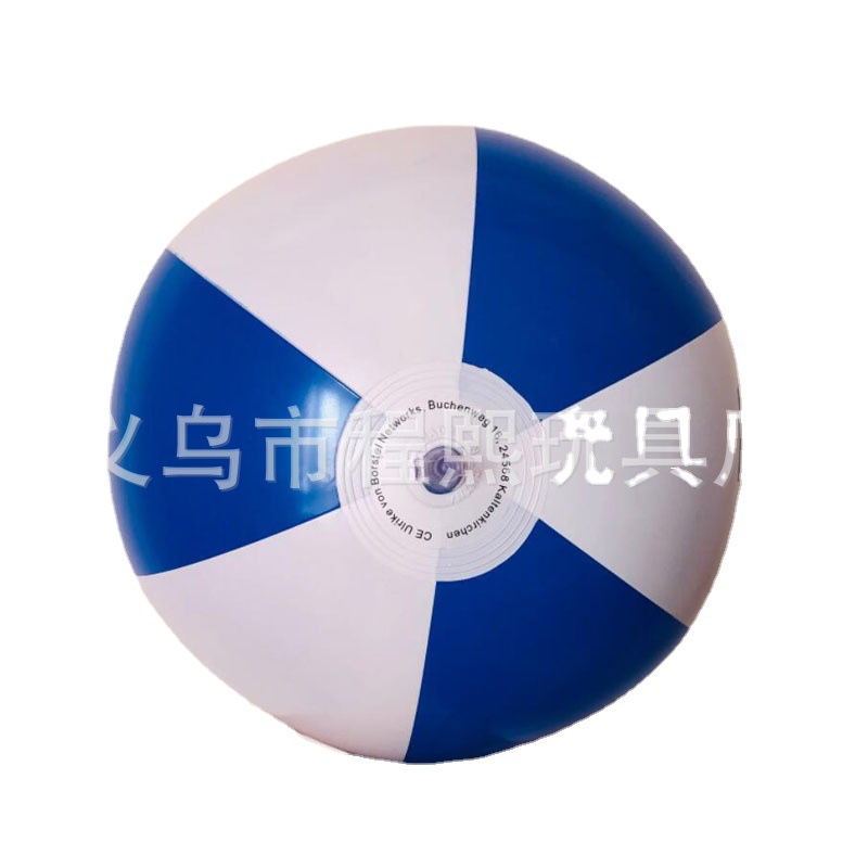Customized Blue and White Two-Color Ball Pvc Inflatable Beach Ball Six-Piece Spliced ​​Ball Advertising Beach Ball with Logo