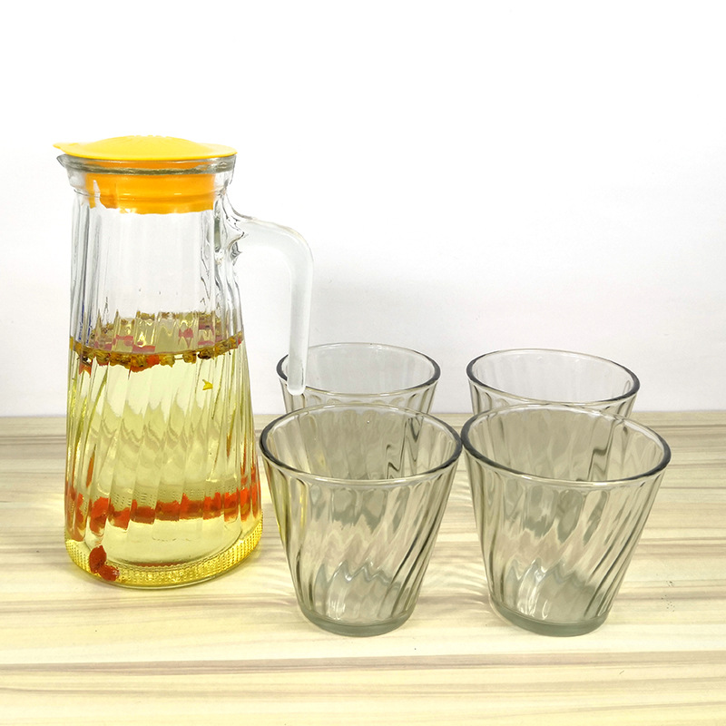 Juego de hervidor de agua con forma de ola para hogar, juego de cinco piezas, juego de tres piezas, hervidor de agua fría, juego de accesorios para agua, regalo para eventos/aperturas, imprimible con logotipo