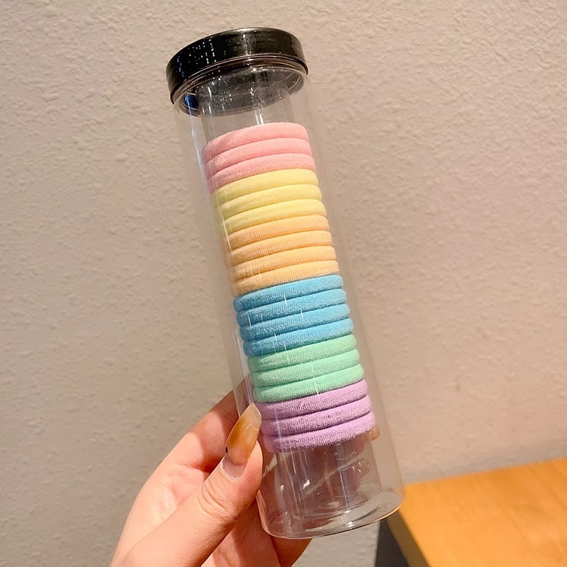 Banda de goma para niños lazo de pelo anillo de toalla anillo de pelo de niña bebé cabeza cuerda sin costuras no duele cabello trenza elástica alta