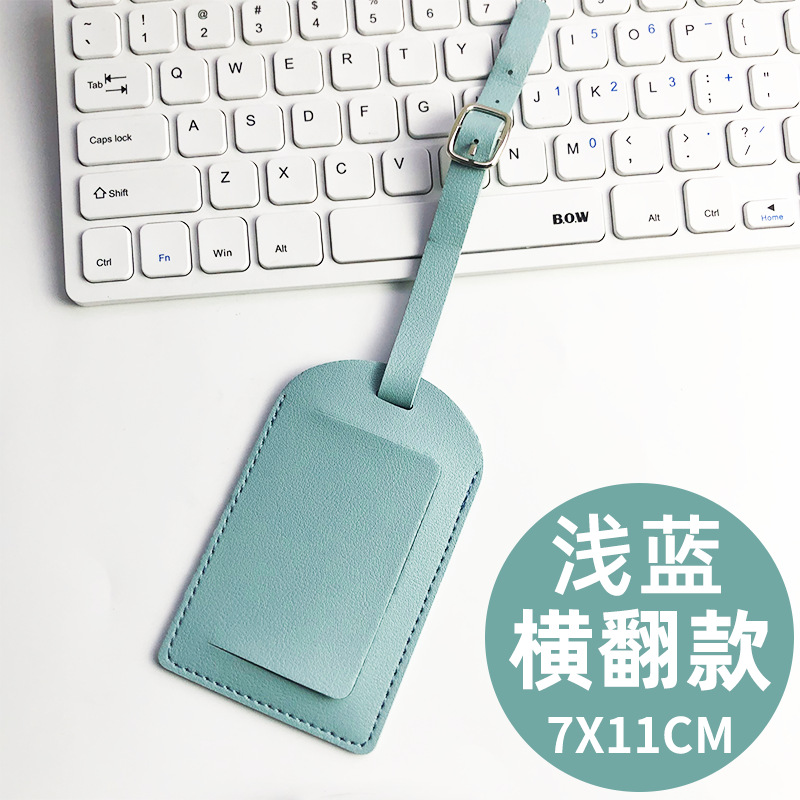 Transfronterizo spot multicolor, dos tipos de tapa plana, tarjeta de embarque de cuero gruesa con firma impresa en papel, tarjeta de equipaje pu