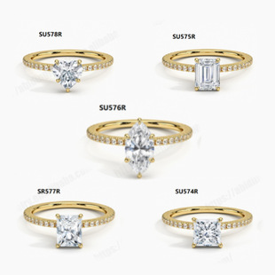Special-shaped fashion s925 sterling silver moissanite ring asche horse eye 1 karat cross-border 2025 spring new