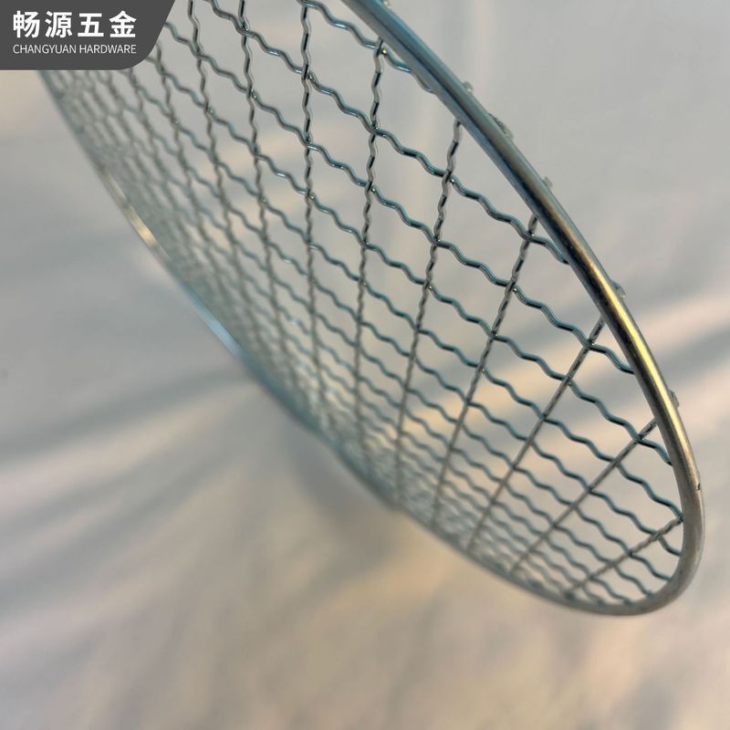 バーベキュー網円形バーベキュー網キャンプ太くて厚い屋外の野炊飯大サイズのバーベキュー場多機能の花焼き網|undefined