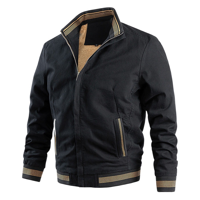 [Suministro directo de fábrica] chaqueta de invierno transfronteriza para hombres Chaqueta de algodón grueso con forro polar chaqueta lavada cuello alto chaqueta casual hombres