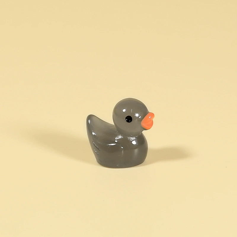 Miniature duck accessory, handmade minifigure prop for micro landscapes, solid & glow colors