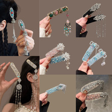 民族风闪钻流苏bb夹重工发夹女高级感水晶碎发夹气质发卡发饰新款