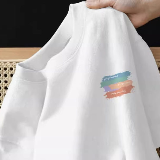100 Heavy Cotton White Short-sleeved T-shirt Men's plus size New Summer Cotton Couples Loose Top Round Neck