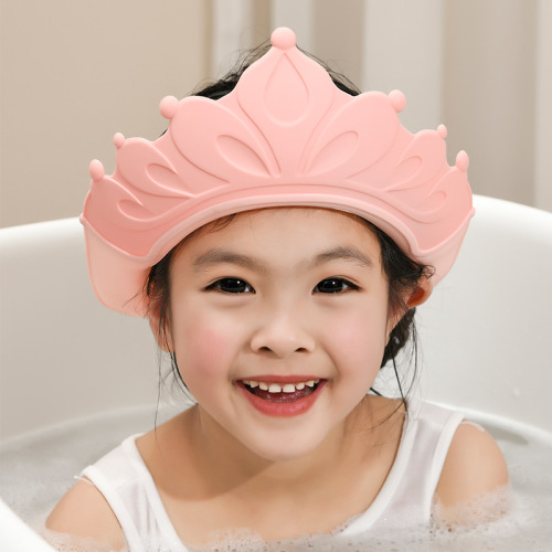 Baby Shower Cap Waterproof Ear Protection Children's Bath Hat Waterproof Silicone Shampoo Hat for Kids 0-12 Years Old