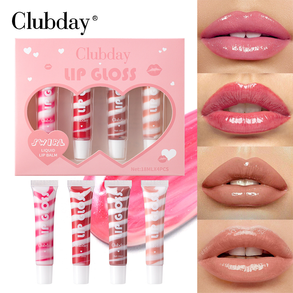 Clubday's new spiral Fine Sparkling Moisturizing Lip Gloss, an export tube nude moisturizing colored lip oil undefined
