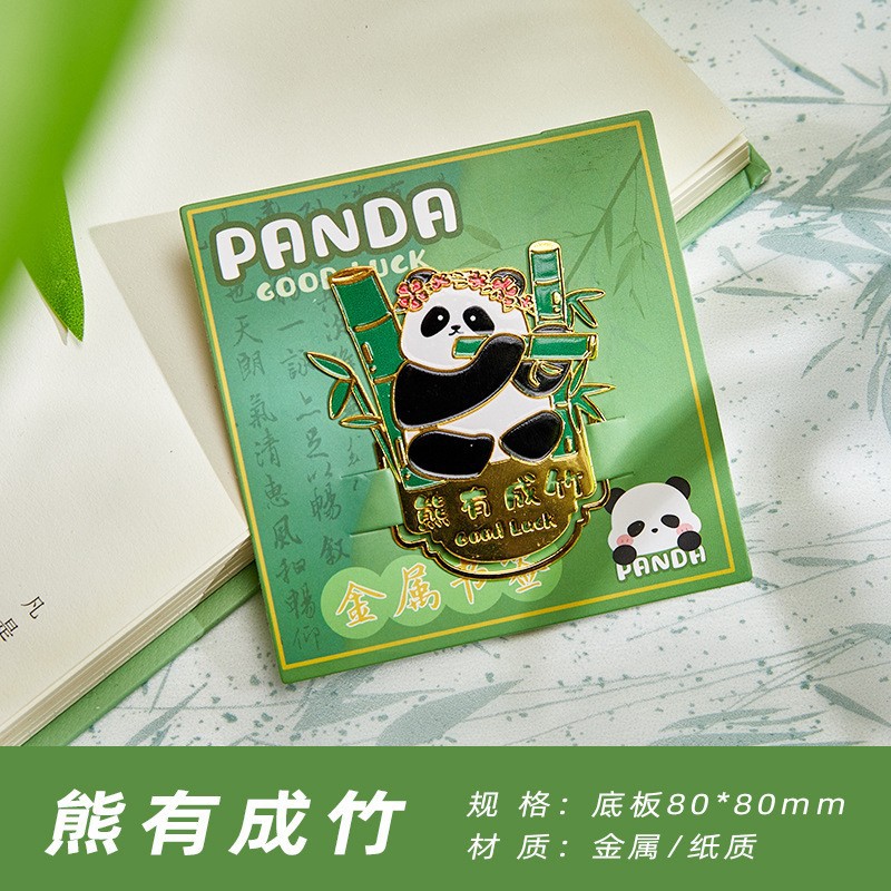 Lindo Panda creativo marcador de metal colgante de dibujos animados niños regalo de graduación estudiante marca de lectura clip de Página de Libro