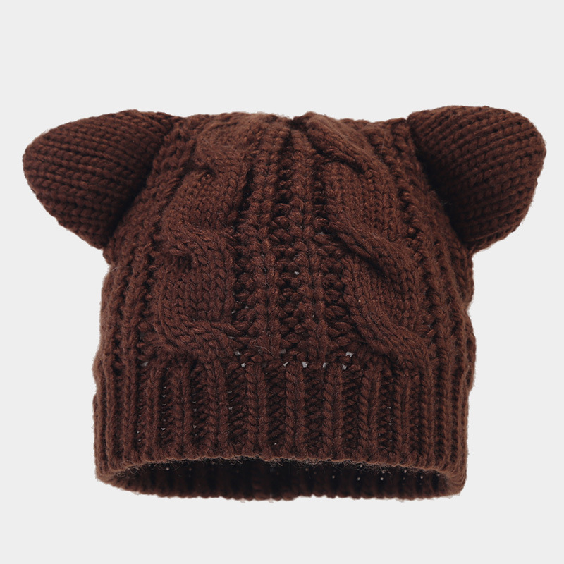 Unisex Basic Lady Solid Color Eaveless Wool Cap display picture 3
