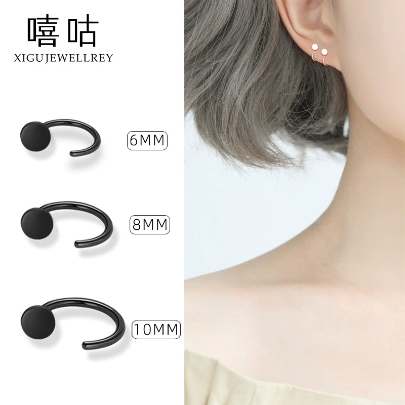 嘻咕 Fashionable earrings, silver 925 sample, simple and elegant design