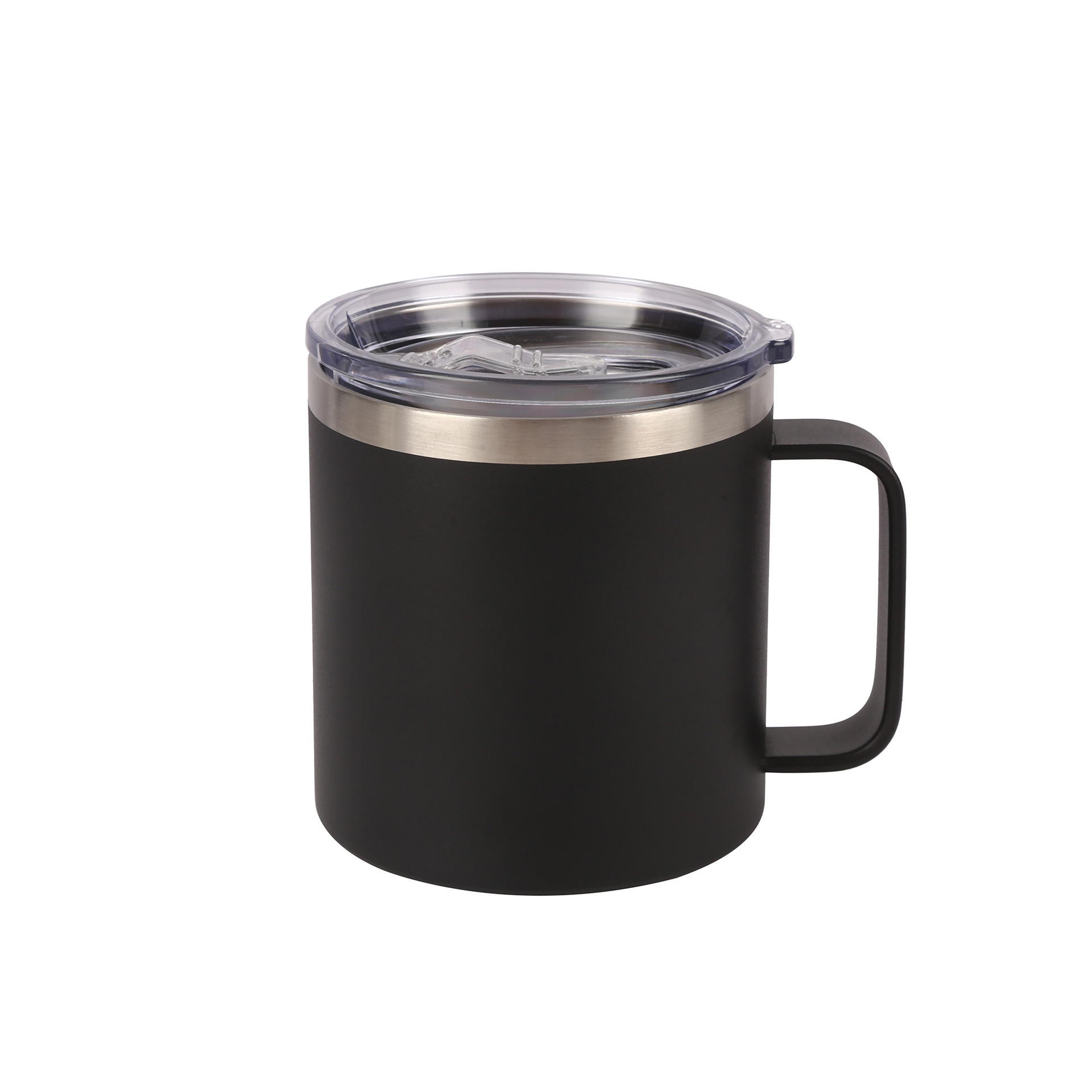 12oz oficina de té mango taza de café vacío doble taza portátil de mano 304 taza de acero inoxidable