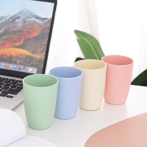 Wheat Straw Water Cup Household Mouthwash Cup Children Student Dorm Toothbrush Cup Drinking Cup Business Plastic Cup