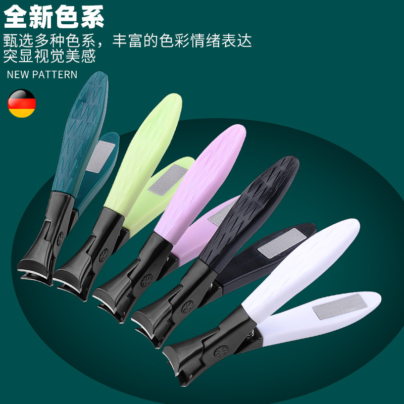 New large open anti-splash nail clippers with file nail clippers nail clippers portable manicure gray nail hard thick nail New large open anti-splash nail clippers with file nail clippers nail clippers portable manicure gray nail hard thick nail