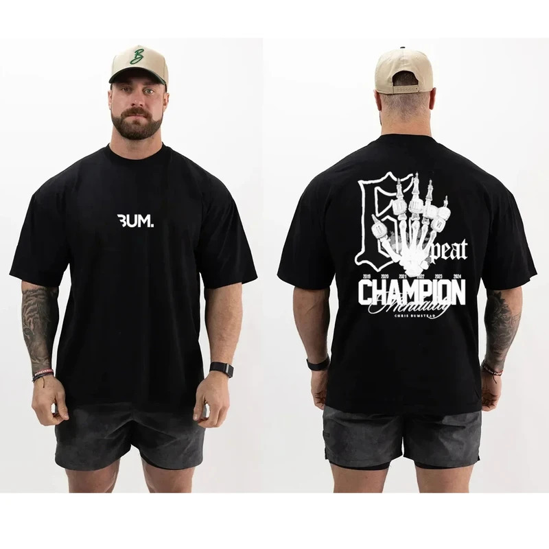 Cross-Border European Size Summer Jogger Gym Tee Men's Cbum T-Shirt Thavage Mus