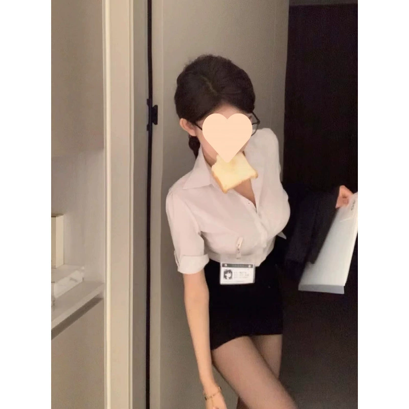 Летний новый стиль, утягивающий талию, с короткими рукавами, униформа Pure Desire, женская профессиональная облегающая юбка, рубашка, топ для горячих девушек