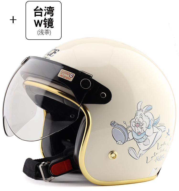 Alice Harley Retro Electric Motorcycle Helmet Winter Warm