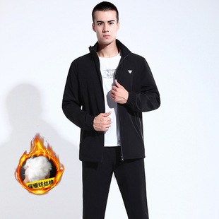 Men's Quilted Sports suit Autumn and Winter Men's Casual Hooded Quilted Thickened Jacket Men's Two-piece Set