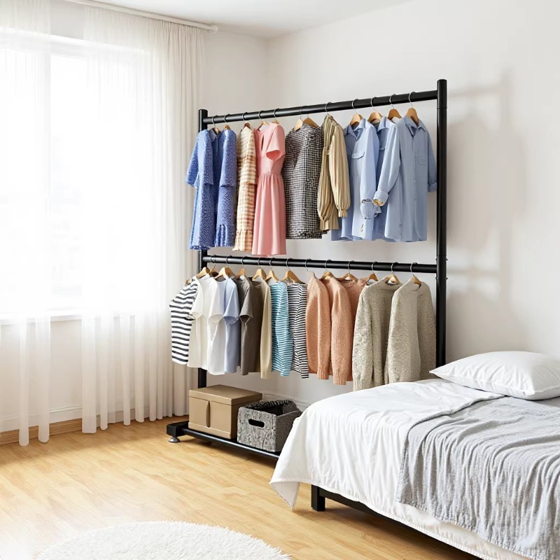 Percha de ropa de metal personalizada multicapa de almacenamiento percha de sombrero piso vertical percha de secado de hierro forjado muebles de sala de estar