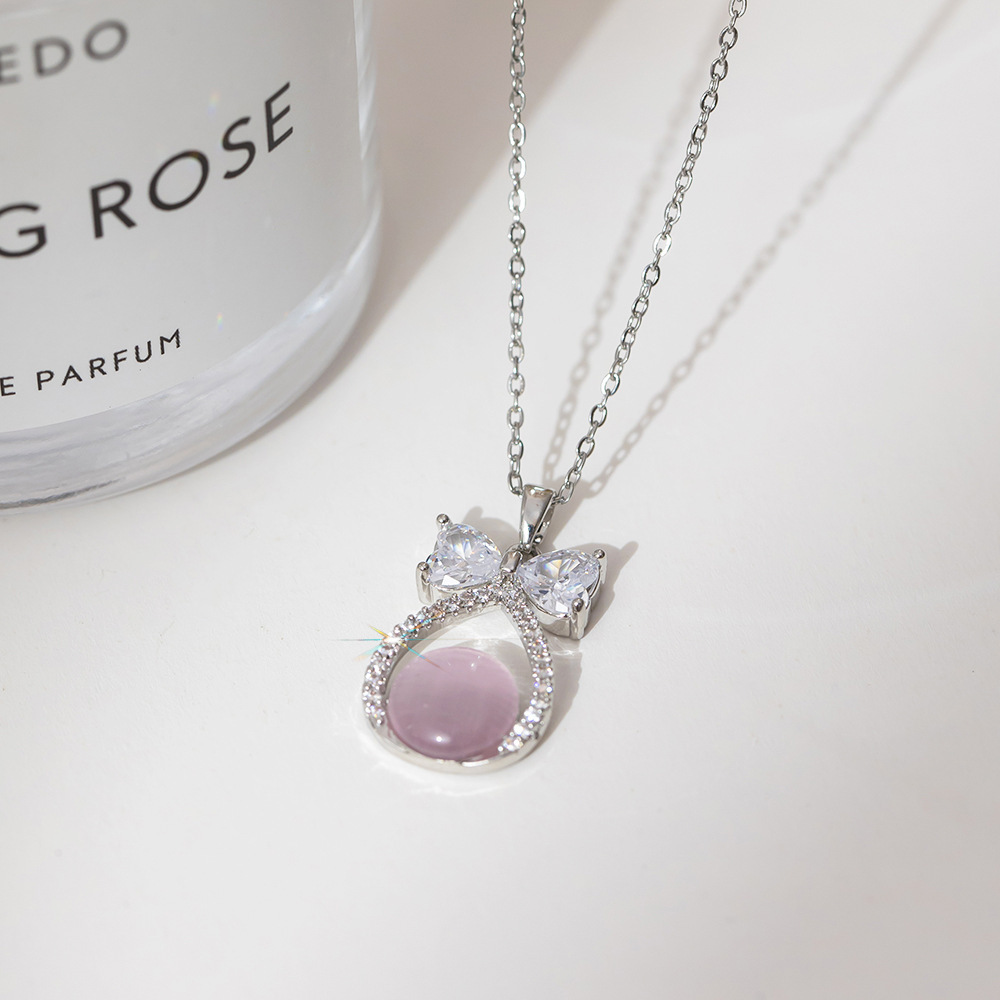 Bowknot 파우더 고양이의 눈