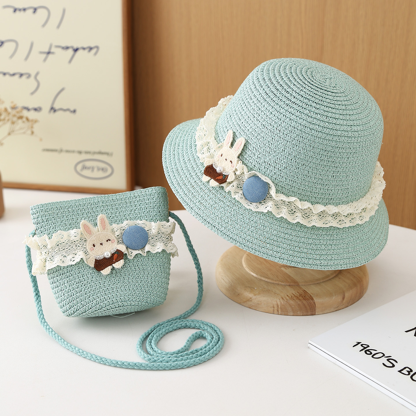 Blommig solhatt i halm för flickor och mammor strandhatt_voghion.com