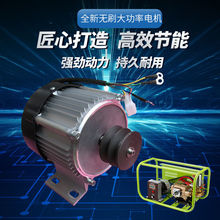 直流无刷低电压48V500w60V72高速皮带轮电机改装打药机水泵砂带机