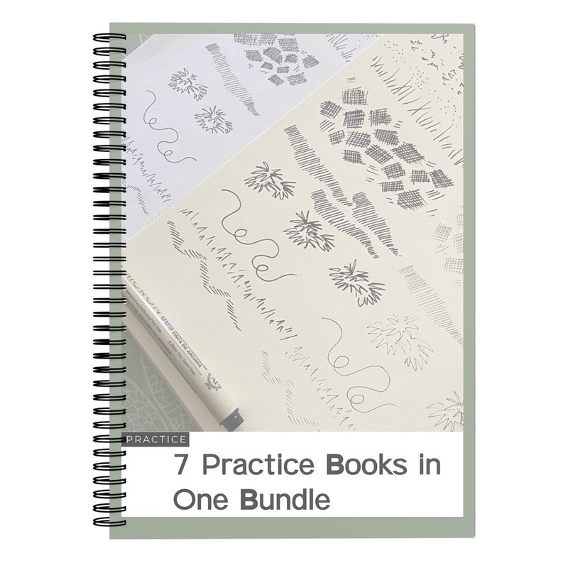 新款现货7 Practice Books in One Bundle 绘画技巧和练习本|undefined