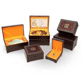 厂家批发仿木质手镯包装盒和田玉手链包装盒吊坠把件项链首饰E18