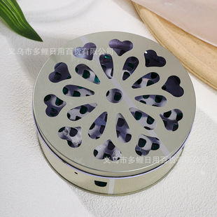 Creative Household Mosquito-Repellent Incense Tray, Large Satchel Sawtooth Mosquito-Repellent Incense Tray with Cover, Windproof and Fireproof Ash Tray Wholesale