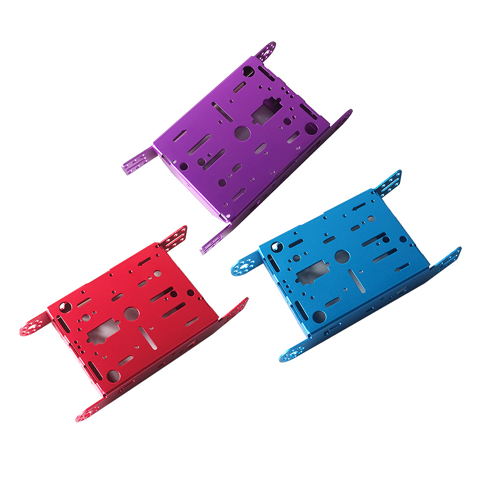 2WD 智能小车底盘铝合金金属车架小车配件编程寻迹智能车DIY套件