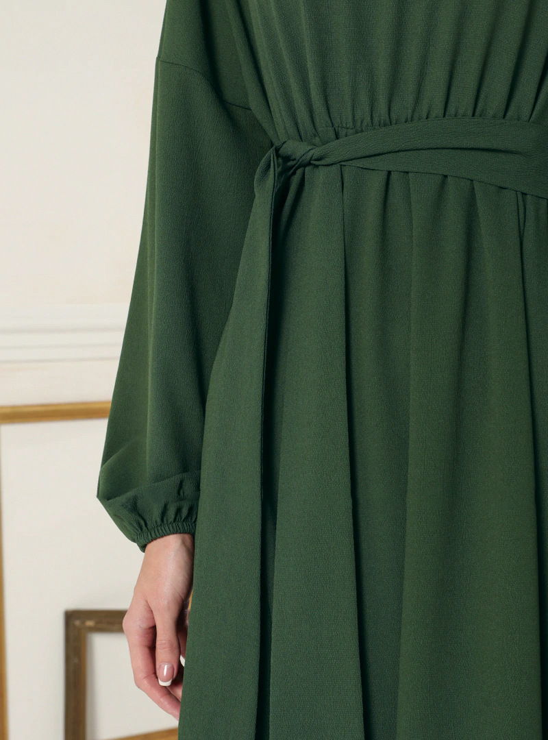 2021 Middle Eastern Women's Bat Sleeve Abaya Long Dress Muslim Arab Clothing Elegant_ecoleips.com