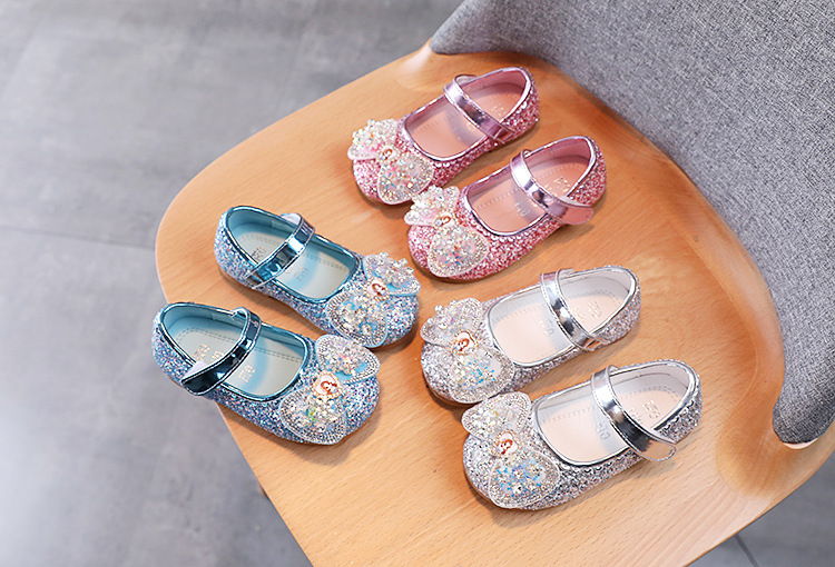 2024 frühjahr Neue Mädchen Mode Wasser Ziegel Cartoon Prinzessin Schuhe Koreanische Version Kleines Mädchen Pailletten Leder Schuhe Weichen Boden Baby Schuhe_voghion.com