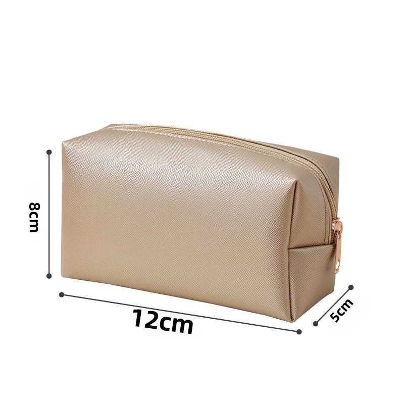 Bolsa de maquillaje coreana de alto valor visual ins-viento color caramelo PU impermeable de gran capacidad color macrón bolsas de lavado portátiles