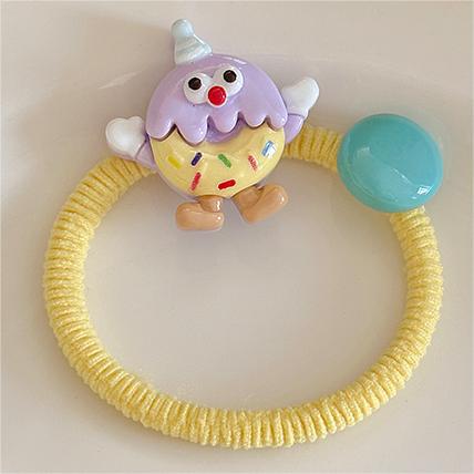 Galletas de dibujos animados cabello de galletas de cabello de cabello de mujer no lastimar cabello de cola de caballo de alta elasticidad y anillo de cabello duradero lindos toques de banda de goma