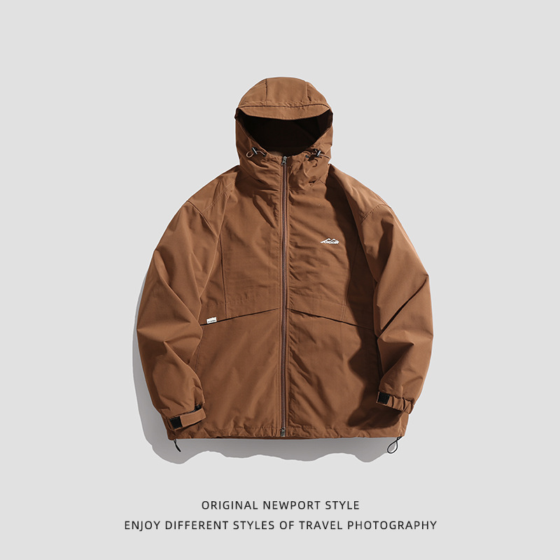 Chaqueta tres en uno para hombres y mujeres con el mismo estilo primavera japonés forro interior suelto desmontable chaqueta con capucha de terciopelo polar q