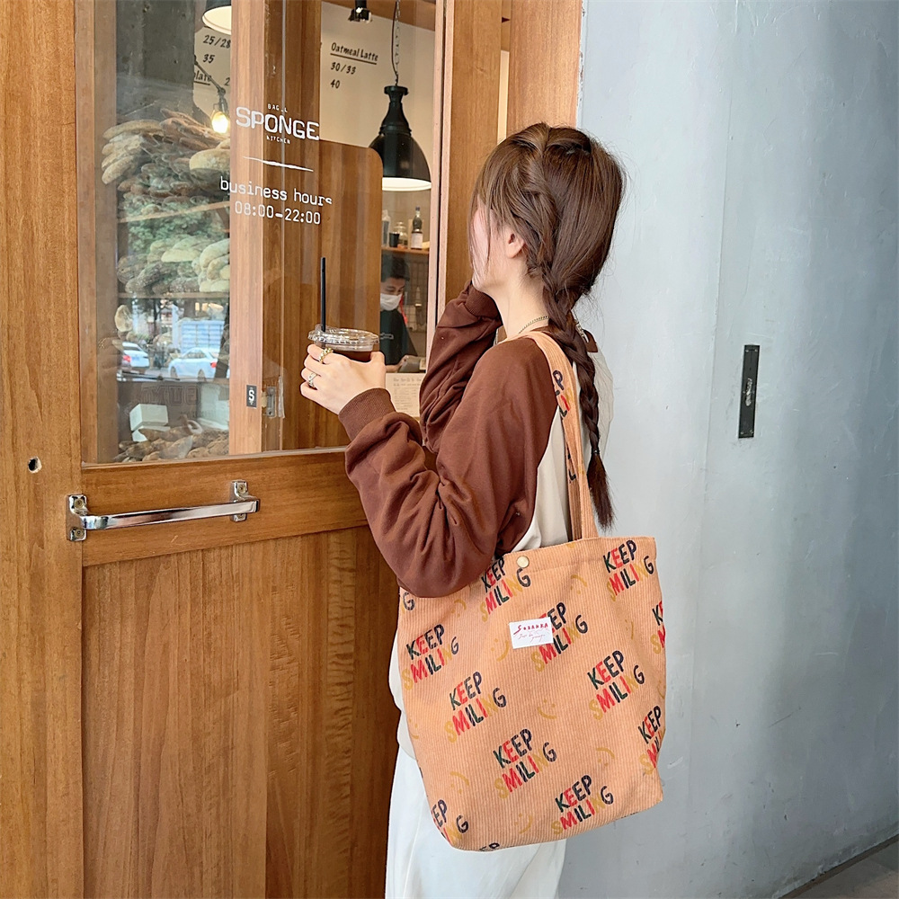 310241 Autumn and Winter single-shoulder bag, large capacity handbag, student cloth bag, 2023 Artistic women's Bag, Casual bag undefined