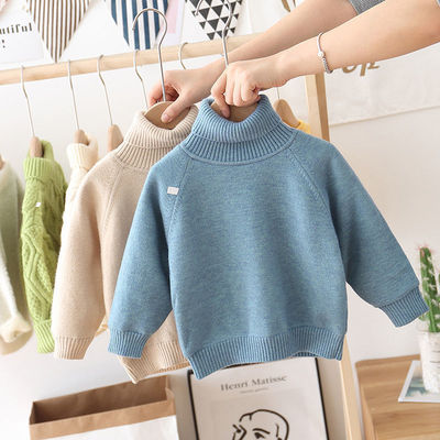 女童内搭冬儿童毛衣打底衫男童长袖高领秋冬装宝宝洋气针织衫童装