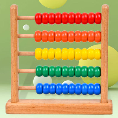 幼儿童珠算架计算架数学算术益智教具算盘智力开发早教木制玩具