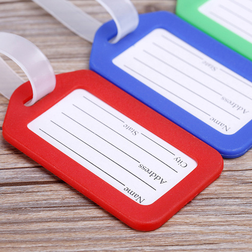 Plastic luggage tag, suitcase, checked tag, business trip, trolley luggage tag, identity tag, aircraft tag