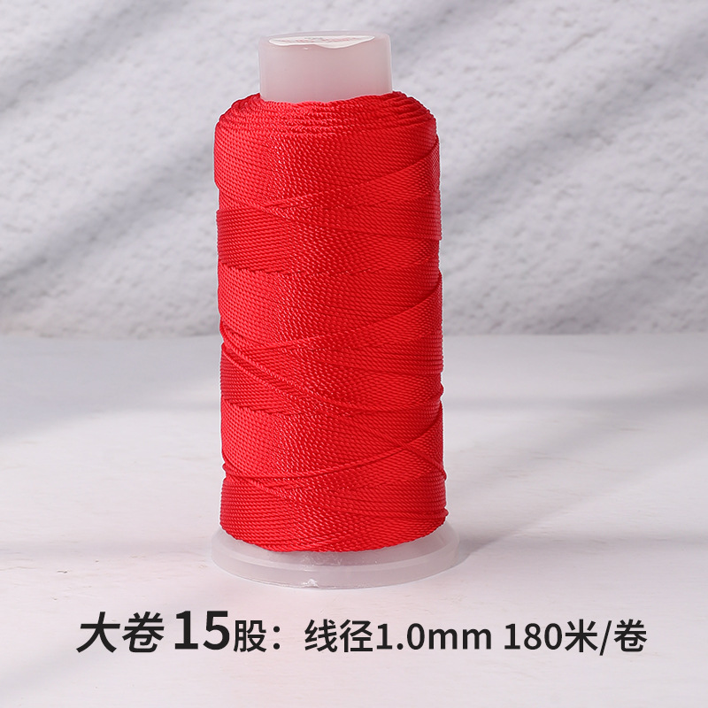 China nudo especial de cuerda roja hecha a mano DIY cuerda roja cadena cuerda trenzada anillo pulsera collar cuerda roja línea 5